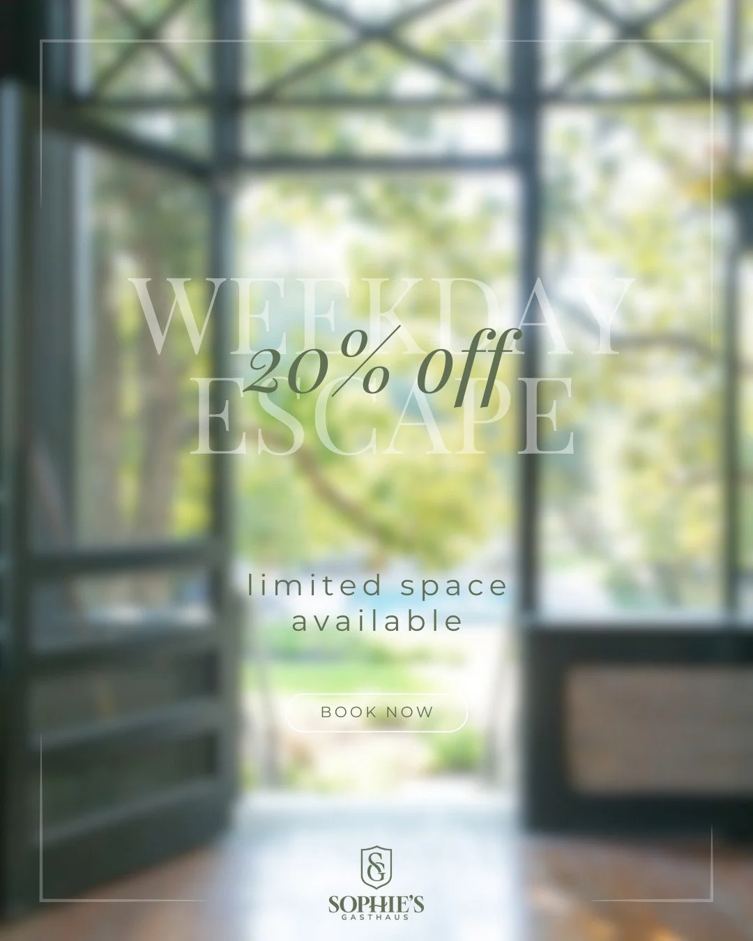 β¨ Weekday luxury just got sweeter! Enjoy 20% off stays booked Sunday through Thursday at Sophie’s Gasthaus! β¨
Take a break, slow down, and enjoy a few days in the heart of downtown New Braunfels. Relax by the pool, explore the shops and restau